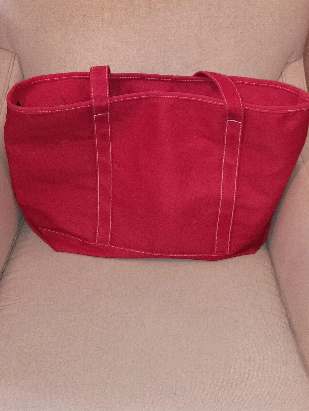 Super Unique Vintage Huggies Large Red Canvas Tote Bag